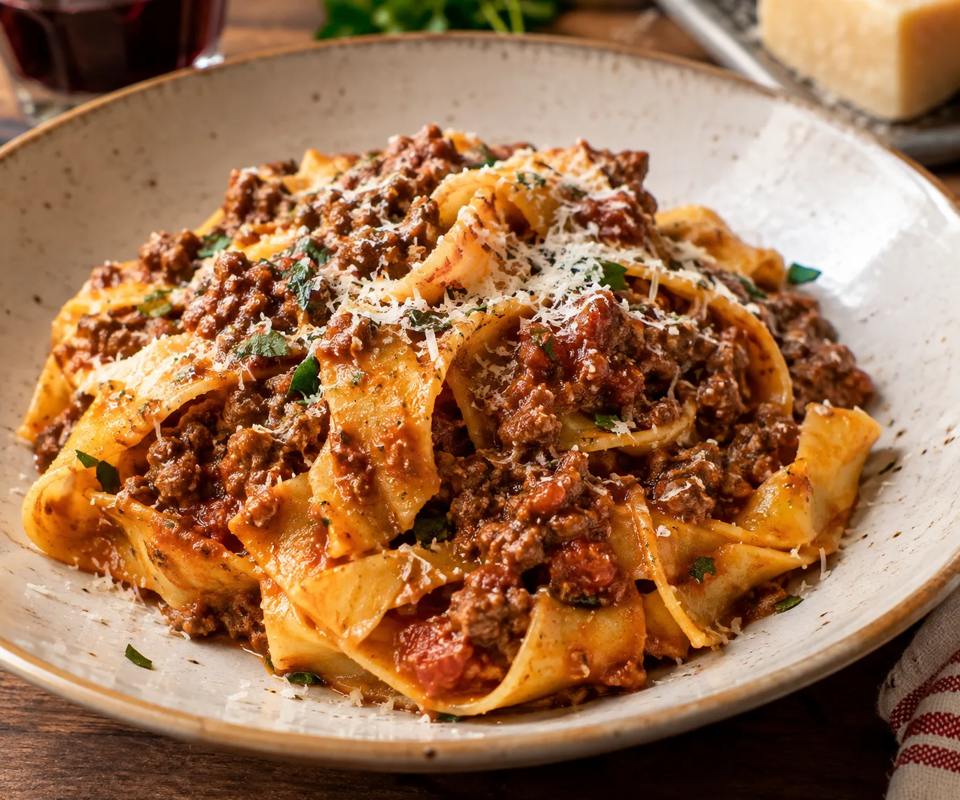 pâtes al ragù italiennes